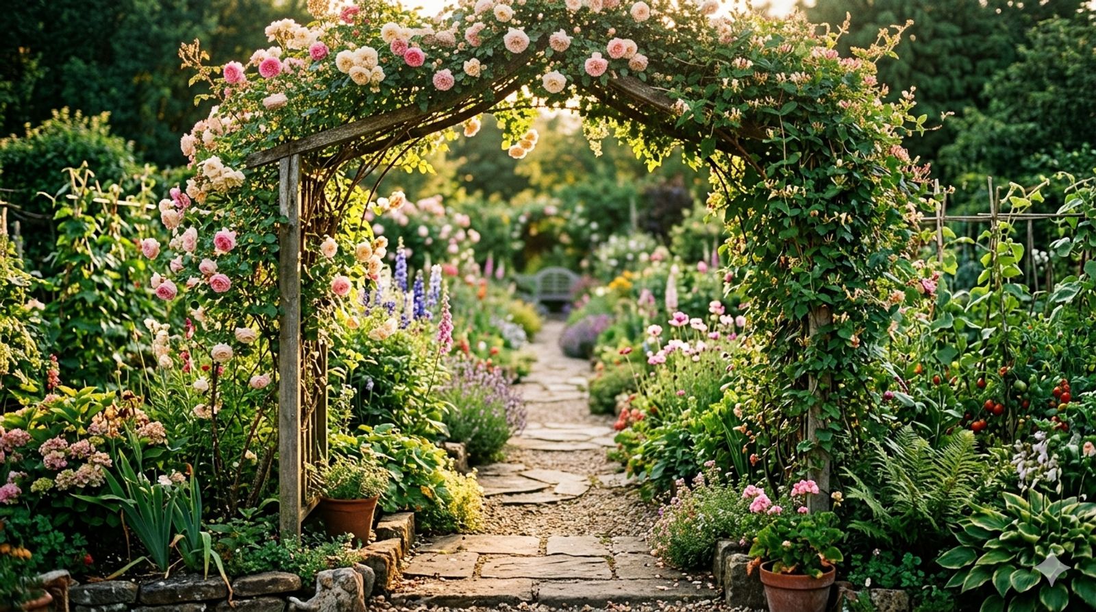 Thriving garden landscape