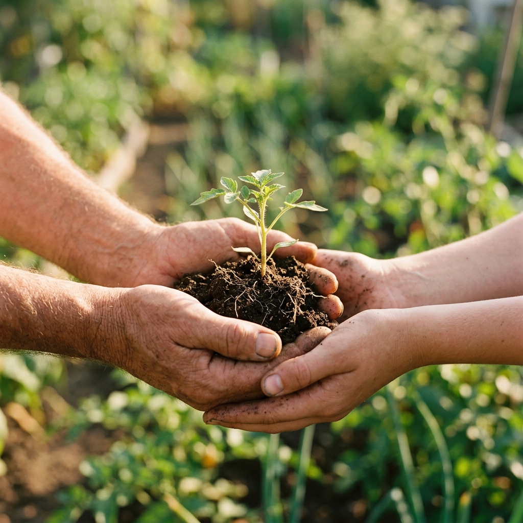 Planting hands